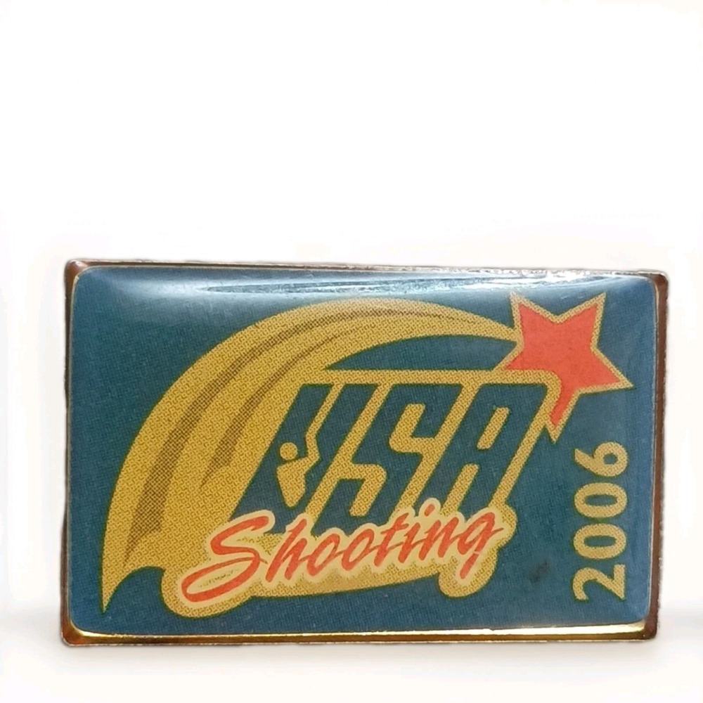 Vintage 2006 USA Shooting Olympic Athlete Team Shooter Gun Rifle Hat Lapel Pin